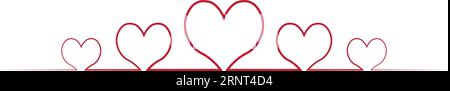 Heart One Line Drawing Love Concept One Line Drawing Friendly Stock Vektor