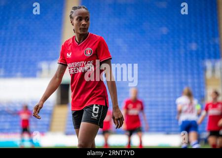 Reading, UK. September 2023. Melissa Johnson (6 Charlton Athletic) während der Barclays FA Womens Championship zwischen Reading und Charlton Athletic im Select Car Leasing Stadium. Liam Asman/Alamy Live News Stockfoto