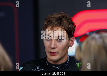 George Russell (GBR) Mercedes W14 E Performance während der Qualifikation am Samstag, 2. September 2023 FORMEL 1 PIRELLI GRAN PREMIO D’ITALIA 2023 – 1. September bis September Stockfoto