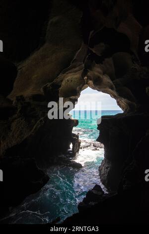 Die Höhlen von Herkules beliebte Touristenattraktion in der Nähe von Tanger, nördlich von Marokko Stockfoto