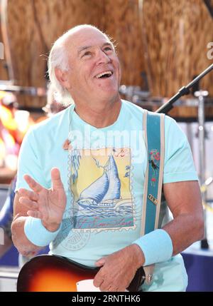 Jimmy Buffett trat am 15. August 2013 in der TODAY Show Toyota Concert Series auf der Rockefeller Plaza in New York City auf. Foto: Henry McGee/MediaPunch Stockfoto