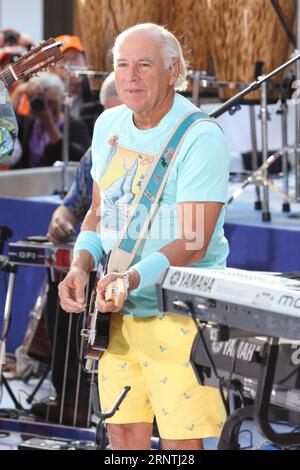 Jimmy Buffett trat am 15. August 2013 in der TODAY Show Toyota Concert Series auf der Rockefeller Plaza in New York City auf. Foto: Henry McGee/MediaPunch Stockfoto