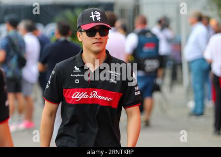Guanyu Zhou (CIN) Alfa Romeo C43 am Samstag, 2. September 2023 FORMEL 1 PIRELLI GRAN PREMIO D’ITALIA 2023 - 1. September bis 3. September Monza, MB, ITALIEN Stockfoto
