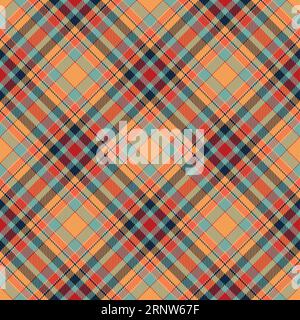 Tartan Schottland nahtlose karierte Muster Vektor. Retro Hintergrund Stoff. Vintage Farben prüfen Square geometrische Textur für Textildruck, Geschenkpapier Stock Vektor