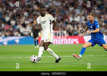 2. September 2023; Santiago Bernabeu Stadium, Madrid, Spanien, Spanish La Liga Football, Real Madrid versus Getafe; Rudiger Credit: Action Plus Sports Images/Alamy Live News Stockfoto