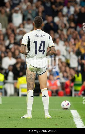 2. September 2023; Santiago Bernabeu Stadium, Madrid, Spanien, Spanish La Liga Football, Real Madrid versus Getafe; Joselu Credit: Action Plus Sports Images/Alamy Live News Stockfoto