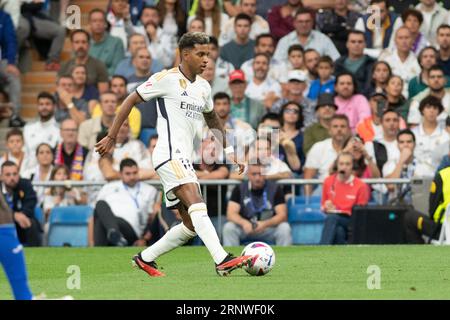 2. September 2023; Santiago Bernabeu Stadium, Madrid, Spanien, Spanish La Liga Football, Real Madrid versus Getafe; Rodrygo Credit: Action Plus Sports Images/Alamy Live News Stockfoto