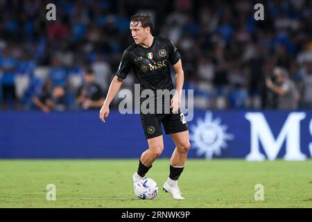 Neapel, Italien. September 2023. Piotr Zielinski vom SSC Napoli während des Serie A Tim Spiels zwischen SSC Napoli und SS Lazio im Stadio Diego Armando Maradona am 2. September 2023 in Neapel, Italien. Quelle: Giuseppe Maffia/Alamy Live News Stockfoto