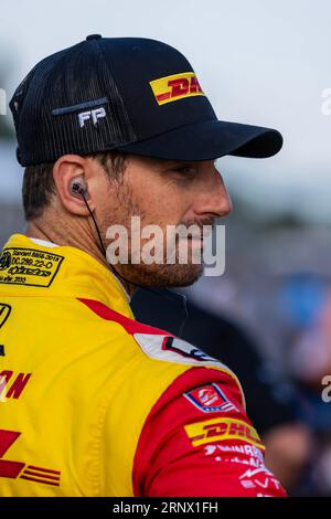 Portland, OR, USA. September 2023. Der INDYCAR-Fahrer ROMAIN GROSJEAN (28) aus Genf, Schweiz, bereitet sich auf das Training für den Großen Preis von Portland Bitnile.com auf dem Portland International Raceway in Portland, OR, vor. (Bild: © Walter G Arce SR Grindstone Medi/ASP) NUR REDAKTIONELLE VERWENDUNG! Nicht für kommerzielle ZWECKE! Stockfoto