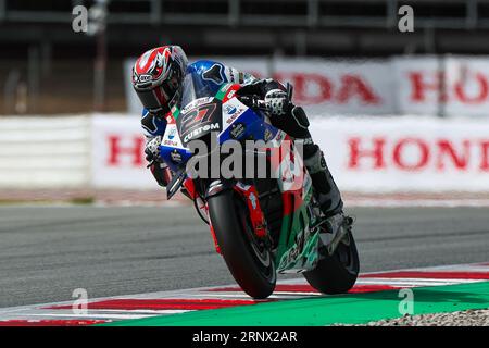 Barcelona, Spanien. September 2023. Iker Lecuona aus Spanien vom LCR Honda Castrol Team mit Honda während des Trainings des Moto GP Gran Premi Energi Monster de Catalunya auf dem Circuit de Barcelona-Catalunya in Barcelona. (Bild: © David Ramirez/DAX über ZUMA Press Wire) NUR REDAKTIONELLE VERWENDUNG! Nicht für kommerzielle ZWECKE! Stockfoto