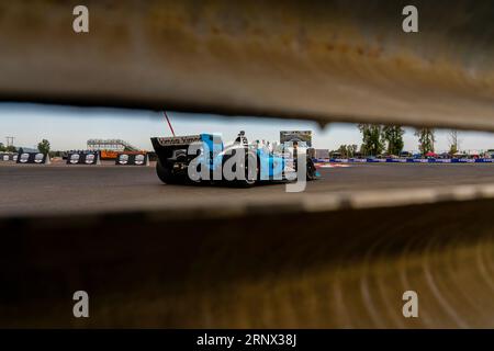 Portland, OR, USA. September 2023. Der INDYCAR-Fahrer DEVLIN DeFRANCESCO (29) aus Toronto, Kanada, reist während einer Trainingseinheit für den Großen Preis von Portland Bitnile.com auf dem Portland International Raceway in Portland, OR, durch die Kurven. (Bild: © Walter G Arce SR Grindstone Medi/ASP) NUR REDAKTIONELLE VERWENDUNG! Nicht für kommerzielle ZWECKE! Stockfoto