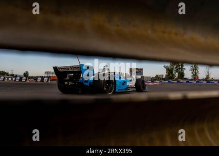 Portland, OR, USA. September 2023. Der INDYCAR-Fahrer DEVLIN DeFRANCESCO (29) aus Toronto, Kanada, reist während einer Trainingseinheit für den Großen Preis von Portland Bitnile.com auf dem Portland International Raceway in Portland, OR, durch die Kurven. (Bild: © Walter G Arce SR Grindstone Medi/ASP) NUR REDAKTIONELLE VERWENDUNG! Nicht für kommerzielle ZWECKE! Stockfoto