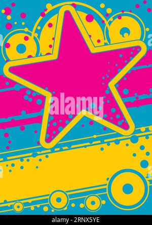 Poster mit Stern für Party oder andere Veranstaltungen Stock Vektor