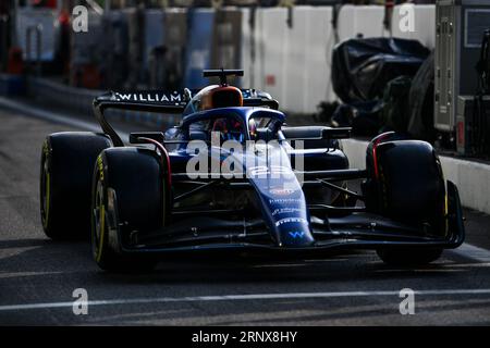 Monza, Mezzolombardo, Italien. September 2023. Der thailändische Fahrer Alexander Albon ( Williams Racing) wird zu Beginn der Qualifiyng-Session des FIA Formel 1 Grand Prix in Italien auf dem Monza Circuit in Monza, Italien, gesehen (Bild: © Daisy Facinelli/ZUMA Press Wire) NUR REDAKTIONELLE VERWENDUNG! Nicht für kommerzielle ZWECKE! Stockfoto