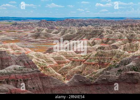 Badlands National Park in South Dakota. Genehmigt als Badlands National Monument am 4. März 1929 durch den FDR. Stockfoto