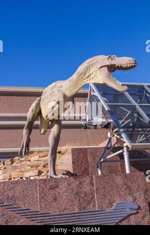 Dinosaurier und Fossilien Museum, Teil des Netzwerks Royal Tyrell staatlichen Museen, in Drumheller, Alberta, Kanada. Stockfoto