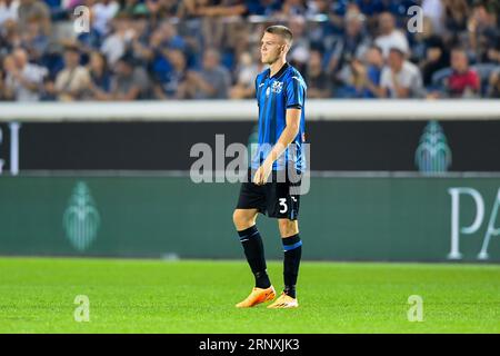 Bergamo, Italien. September 2023. Emil Holm (Atalanta BC) während des Spiels Atalanta BC gegen AC Monza, italienische Fußballserie A in Bergamo, Italien, 02. September 2023 Credit: Independent Photo Agency/Alamy Live News Stockfoto