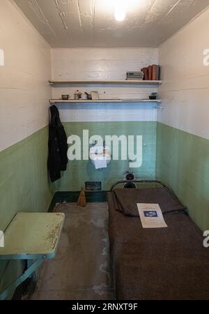 San Francisco, CA, USA - 12. Juli 2023: Im historischen Gefängnis von Alcatraz. Stockfoto