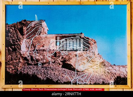 Crazy Horse Memorial; Custer City; South Dakota; USA Stockfoto