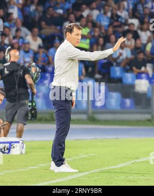 2. September 2023: Während des italienischen Fußballspiels der Serie A SSC Napoli gegen SC Lazio am 02. September 2023 im Diego Armando Maradona Stadion in Neapel. Im Bild: Rudi Garcia Cheftrainer des SSC Napoli (Credit Image: © Fabio Sasso/ZUMA Press Wire) NUR REDAKTIONELLER GEBRAUCH! Nicht für kommerzielle ZWECKE! Stockfoto