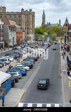 Parkplatz auf der Straße im historischen Byward Market von Ottawa Stockfoto