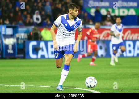 Buenos Aires, Argentinien. September 2023. Lautaro Giannetti von Velez Sarsfield während des Spiels für die 3. Runde des Argentinischen Liga Profesional de Fútbol Binance Cup im José Amalfitani Stadion ( Credit: Néstor J. Beremblum/Alamy Live News) Stockfoto