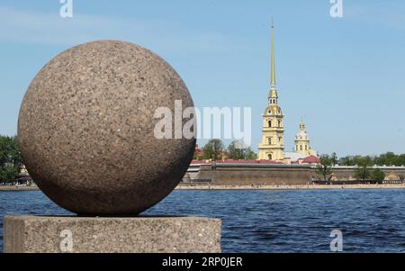 (180516) -- ST. PETERSBURG, 16. Mai 2018 -- Foto aufgenommen am 14. Mai 2018 zeigt die Peter-und-Paul-Festung in St. Petersburg, Russland. ) (dtf) RUSSLAND-ST. PETERSBURG-BLICK LuxJinbo PUBLICATIONxNOTxINxCHN Stockfoto