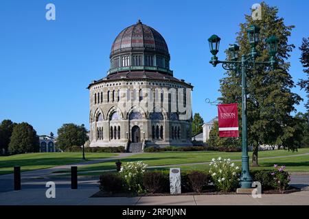 Nott Memorial Hall, ein nationales historisches Wahrzeichen am Union College in Schenectady Stockfoto