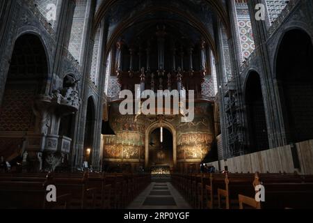 Im Inneren der Kathedrale Sainte-Cécile in Albi, Frankreich Stockfoto