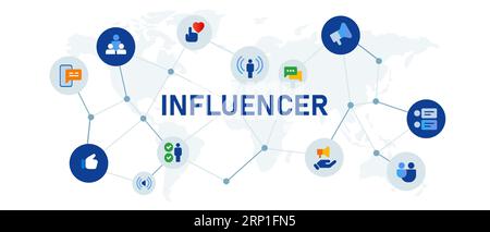 Einflussnahme auf Social-Media-Internet-Marketing-Personen Stock Vektor