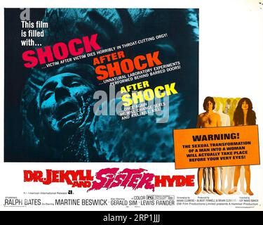 DR. JEKYLL UND SCHWESTER HYDE (1971), REGIE: ROY WARD BAKER. Kredit: HAMMER/AIP/Album Stockfoto