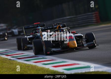 14 MONTOYA Sebastian (Col), Hitech Pulse-Eight, Dallara F3, Action während der 9. Runde der FIA Formel 3 Meisterschaft 2023 vom 1. Bis 3. September 2023 auf dem Autodromo Nazionale di Monza in Monza, Italien - Foto Eric Alonso / DPPI Stockfoto