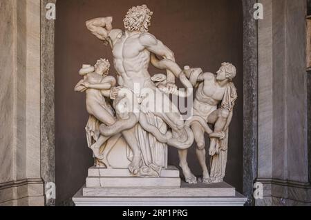 Vatikanstadt, 21. August 2008: Laocoon. Pio Clementino Museum Stockfoto