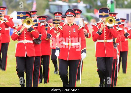 Am 31. August 2023 spielte die British Army Band Tidworth bei der Bucks County Show Stockfoto