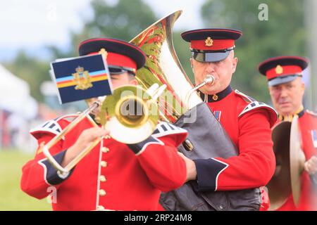 Am 31. August 2023 spielte die British Army Band Tidworth bei der Bucks County Show Stockfoto