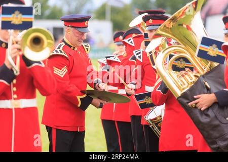 Am 31. August 2023 spielte die British Army Band Tidworth bei der Bucks County Show Stockfoto