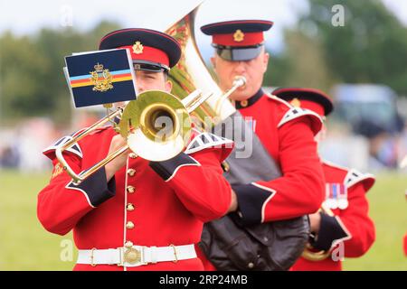 Am 31. August 2023 spielte die British Army Band Tidworth bei der Bucks County Show Stockfoto