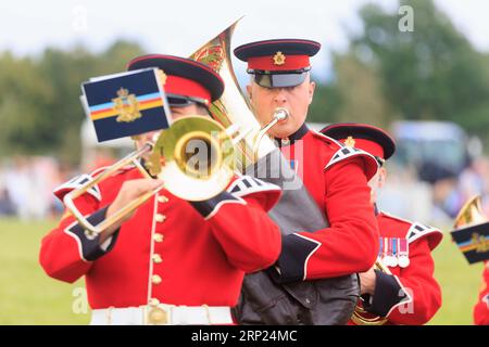 Am 31. August 2023 spielte die British Army Band Tidworth bei der Bucks County Show Stockfoto