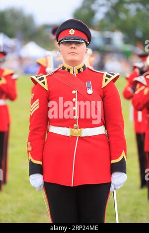 Am 31. August 2023 spielte die British Army Band Tidworth bei der Bucks County Show Stockfoto