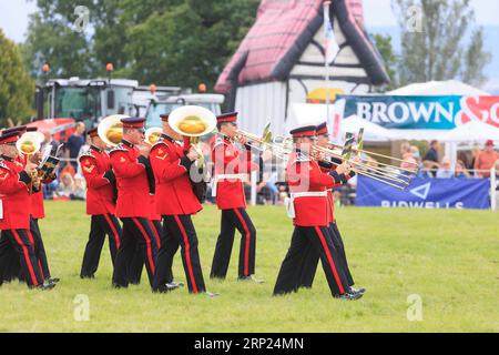 Am 31. August 2023 spielte die British Army Band Tidworth bei der Bucks County Show Stockfoto