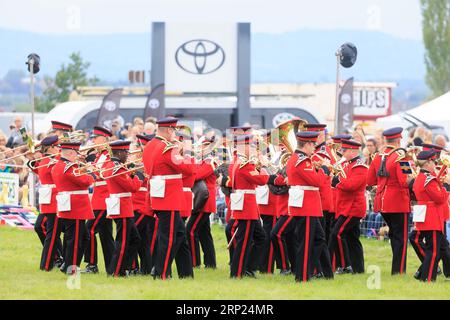 Am 31. August 2023 spielte die British Army Band Tidworth bei der Bucks County Show Stockfoto