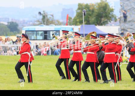 Am 31. August 2023 spielte die British Army Band Tidworth bei der Bucks County Show Stockfoto
