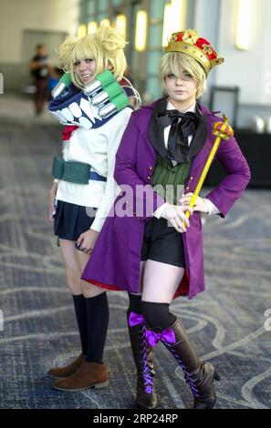 News Bilder des Tages (180818) -- LOS ANGELES, 18. August 2018 -- Cosplayer posieren für Fotos auf der Anime California 2018 in Los Angeles, USA, am 17. August 2018. ) U.S.-LOS ANGELES-ANIME CALIFORNIA ZhaoxHanrong PUBLICATIONxNOTxINxCHN Stockfoto