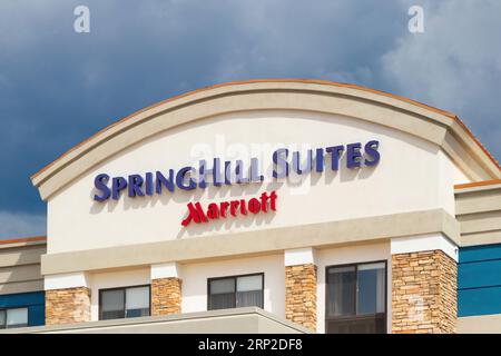 springhill Suites by marriott Hotel Markenlogo in den usa Stockfoto