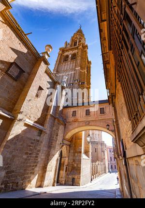 Toledo, Spanien-17. FEBRUAR 2022: Die Primatiale Kathedrale der Heiligen Maria von Toledo, Catedral Primada Santa Maria de Toledo ist eine römisch-katholische Kirche in Tole Stockfoto