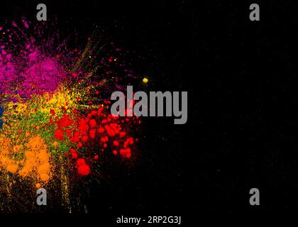Bunte Festival Farben einfache Oberfläche mit Raum Text Stockfoto