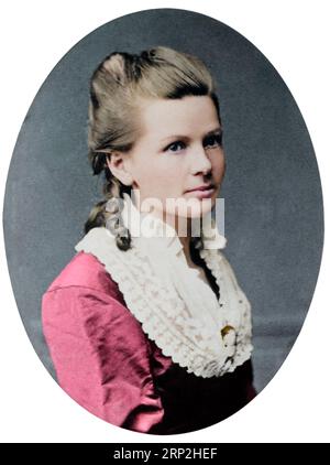 Bertha Benz um 1871–1872. Vermutlich 23-jährige Bertha Benz. Stockfoto