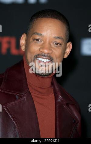 London, Großbritannien. Dezember 2017. Will Smith nimmt an der europäischen Premiere von „Bright“ Teil, die in der BFI Southbank in London stattfindet. (Foto: Fred Duval/SOPA Images/SIPA USA) Credit: SIPA USA/Alamy Live News Stockfoto