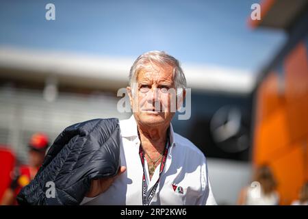 Giacomo Agostini FIM 15-facher Weltmeister beim italienischen GP, Monza 31. August bis 3. September 2023 Formel-1-Weltmeisterschaft 2023. Stockfoto