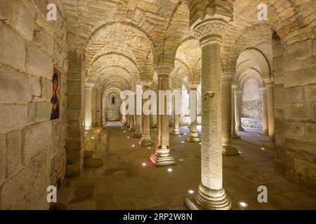 Longobard-Krypta im Kloster San Salvatore di Monte Amiata, Abbadia San Salvatore, Provinz Siena, Italien Stockfoto